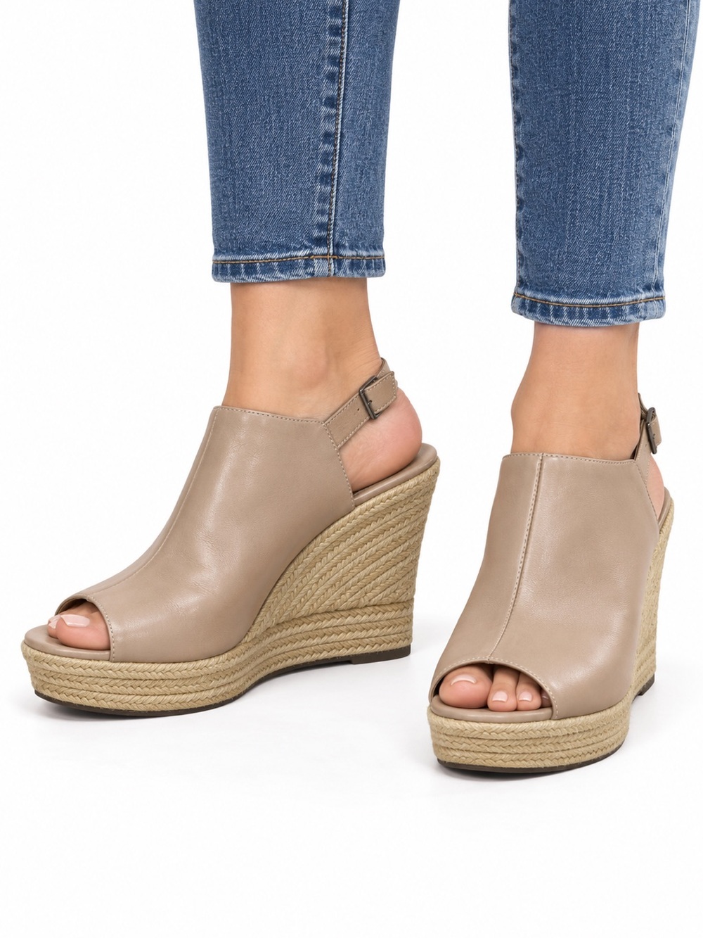a.n.a Women’s Peep Toe Espadrille Wedge Sandals | Size 7.5